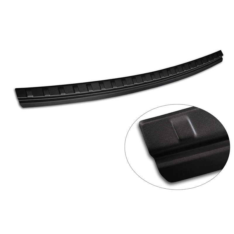 Matt Black Stainless Steel Rear bumper protector  Jeep Compass 2017- 'Ribs'