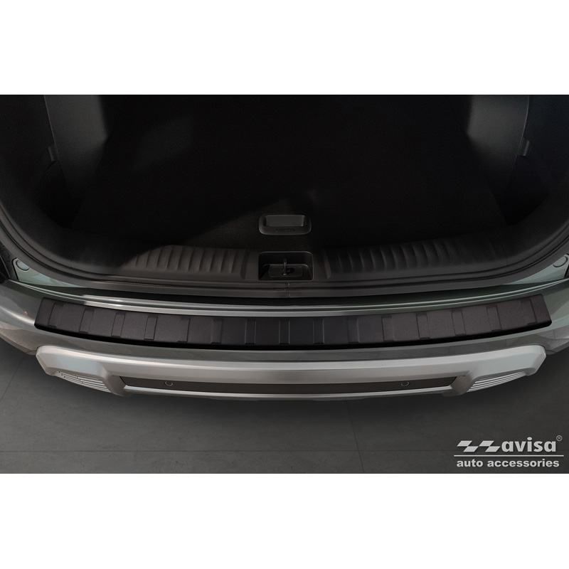 Matt Black Stainless Steel Rear bumper protector  SsangYong Torres (J100) 2022- 'Ribs'