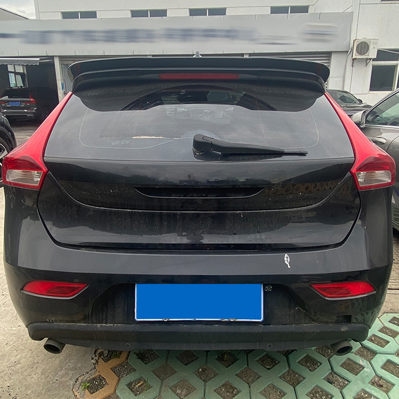 Roof spoiler (Spoiler Cap)  Volvo V40 2012-2019 incl. R-Design (ABS Glossy Black)