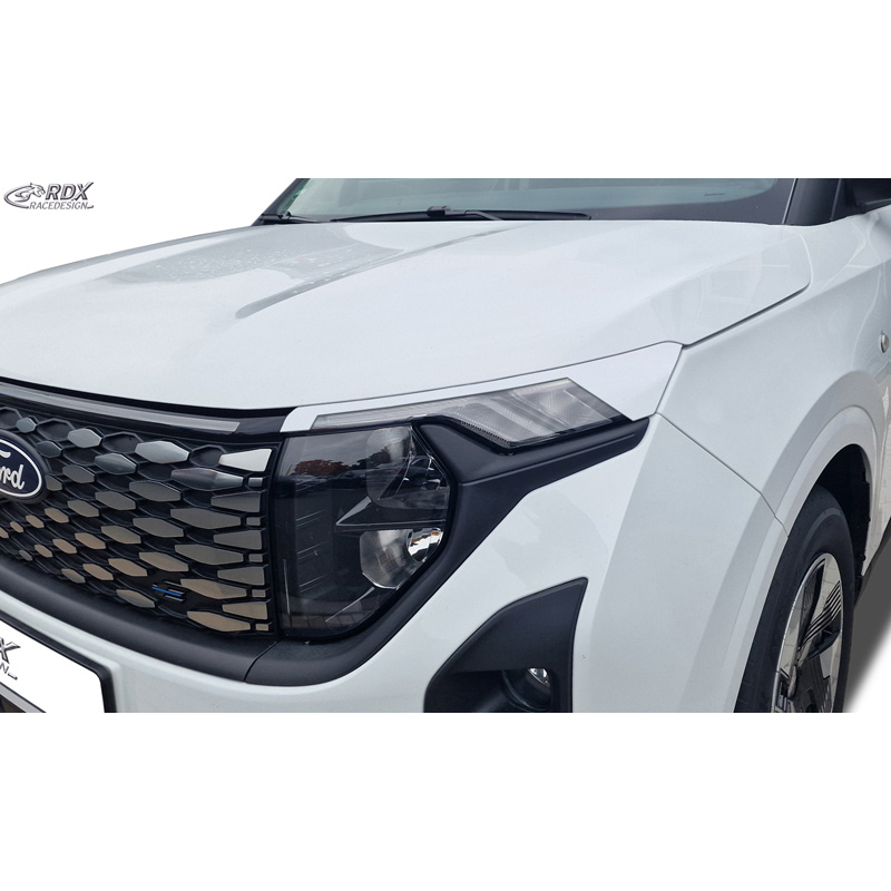 RDX Head light spoilers  Ford Transit Courier & Tourneo Courier 2023- (with LED indicators & DRL) (ABS)