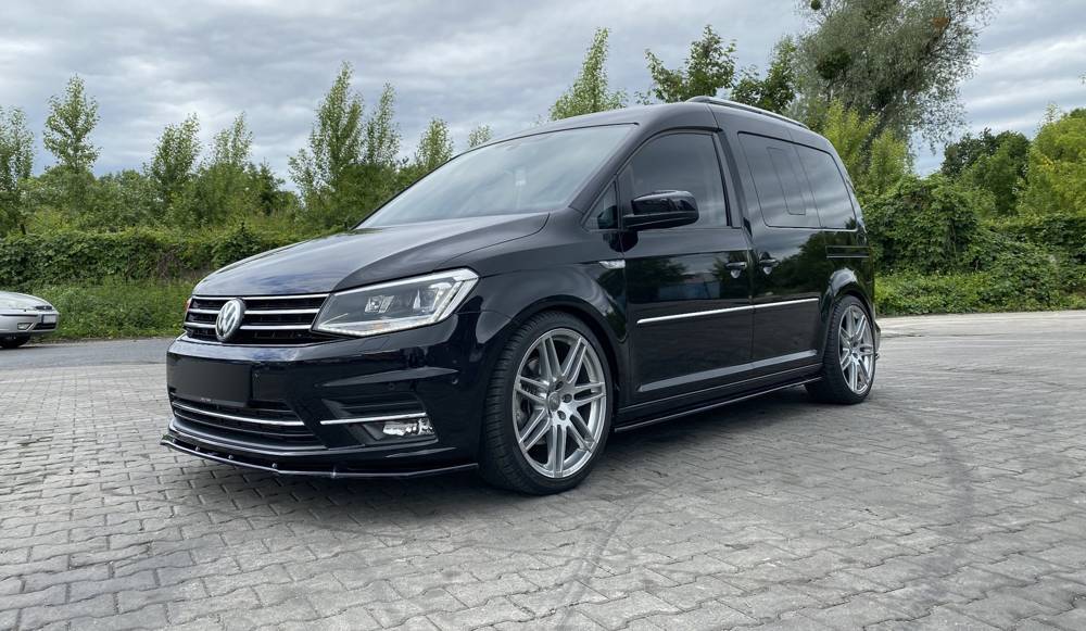 Zijskirts passend voor VW Caddy Mk.4 Maxton Glans Zwart