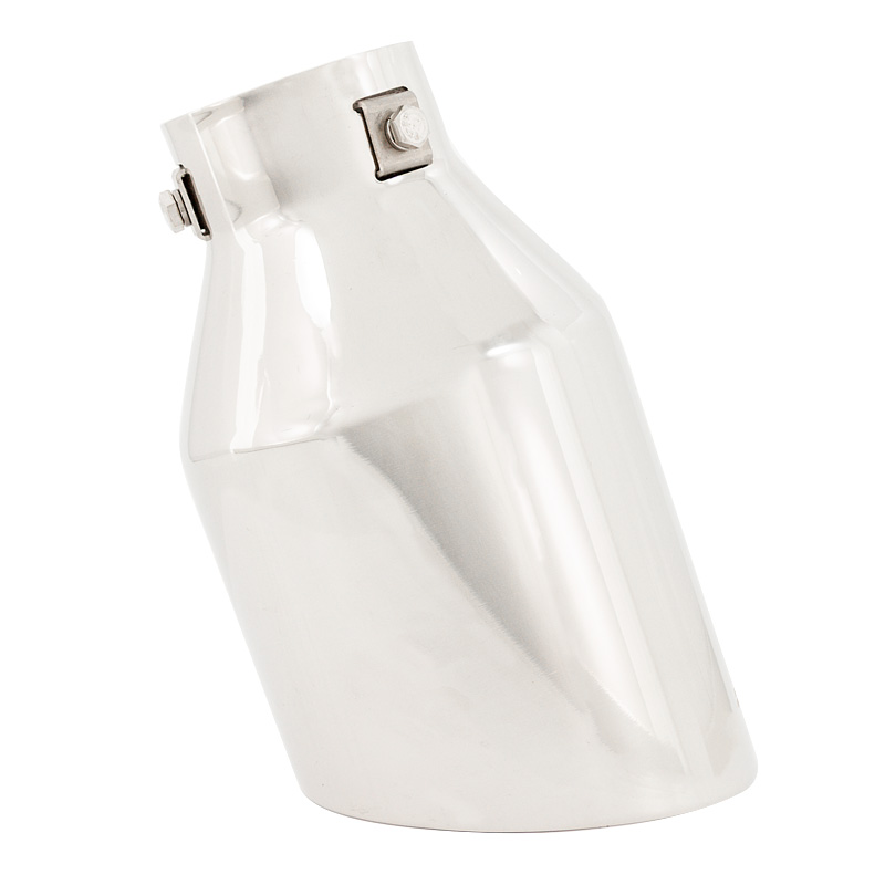 Simoni Racing Exhaust Tip Round/Slanting Inox - Ø114xL210mm - Installation ->60mm
