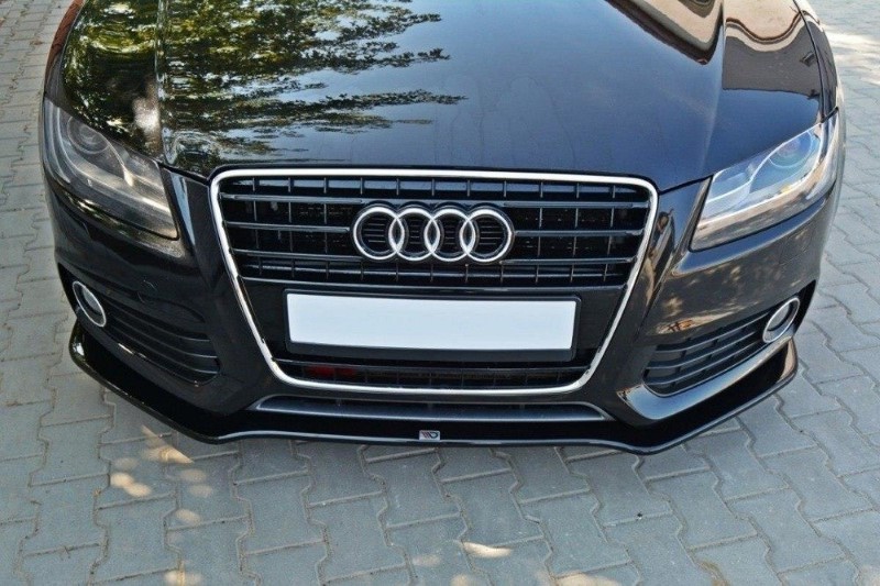 Voorspoiler passend voor Audi S5 / AS-Line 8T Glanzend Zwart
