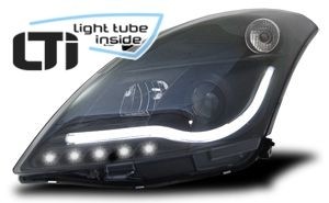 Headlights Suzuki Swift 10-16 Tube Light LED Black