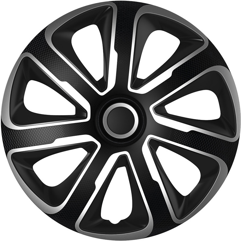 Set wheel covers Livorno 14-inch silver/black carbon-look