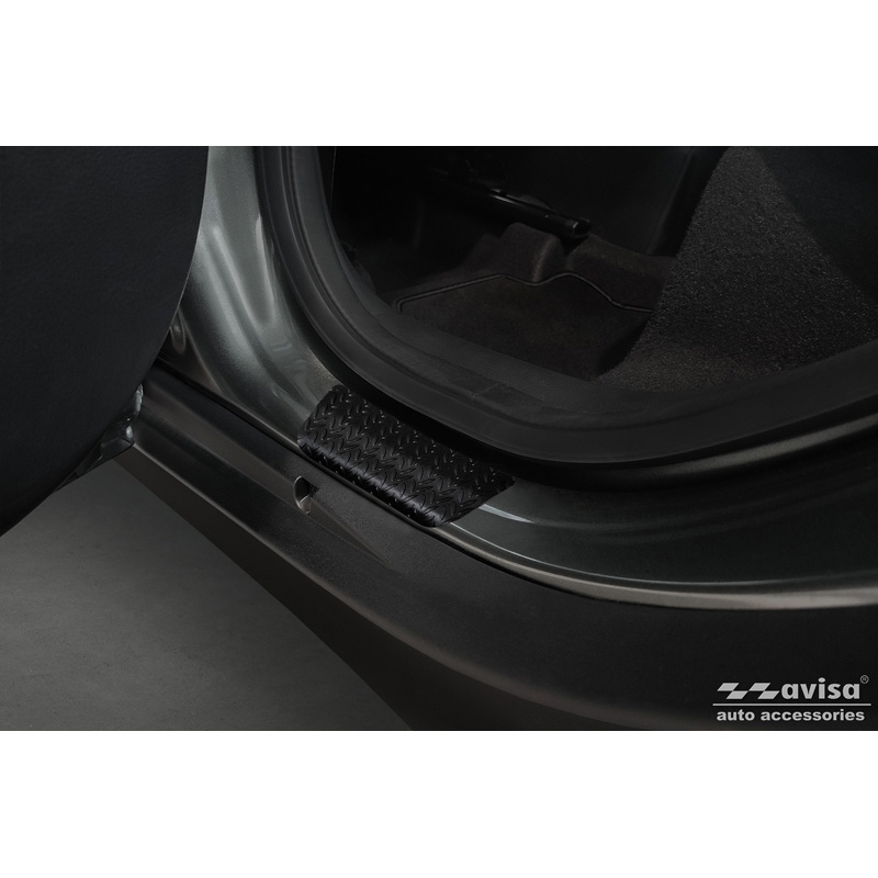 Aluminium door sill protectors 'Riffled Plate'  Toyota Aygo X 2022- - 4-pieces - Black