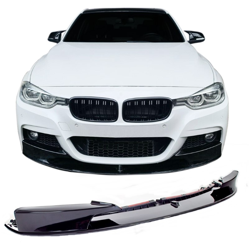 Voorspoiler passend voor BMW 3-Serie F30 F31 M-Pakket Glans Zwart