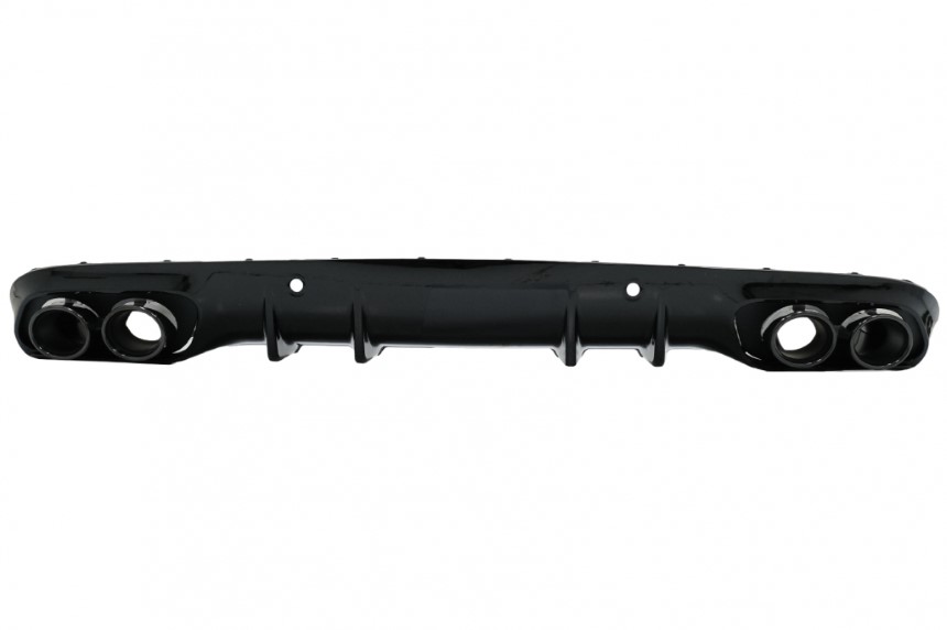 Diffuser passend voor Mercedes C205 A205 Coupe / Cabrio 15-19 C43 Design Zwart