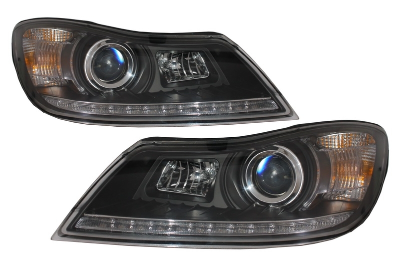 Headlights Skoda Octavia 09-12 Dayline Devil Eyes Black