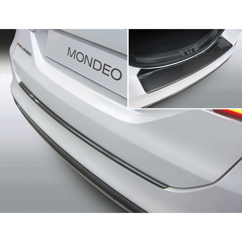 ABS Rear bumper protector  Ford Mondeo V 5-doors 2/2015- Black