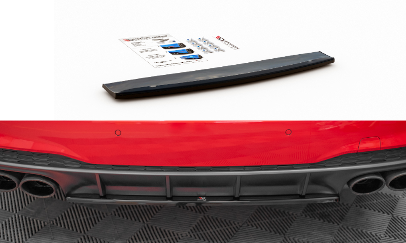 Diffuser passend voor Audi A7 S-Line C8 Maxton Glanzend Zwart