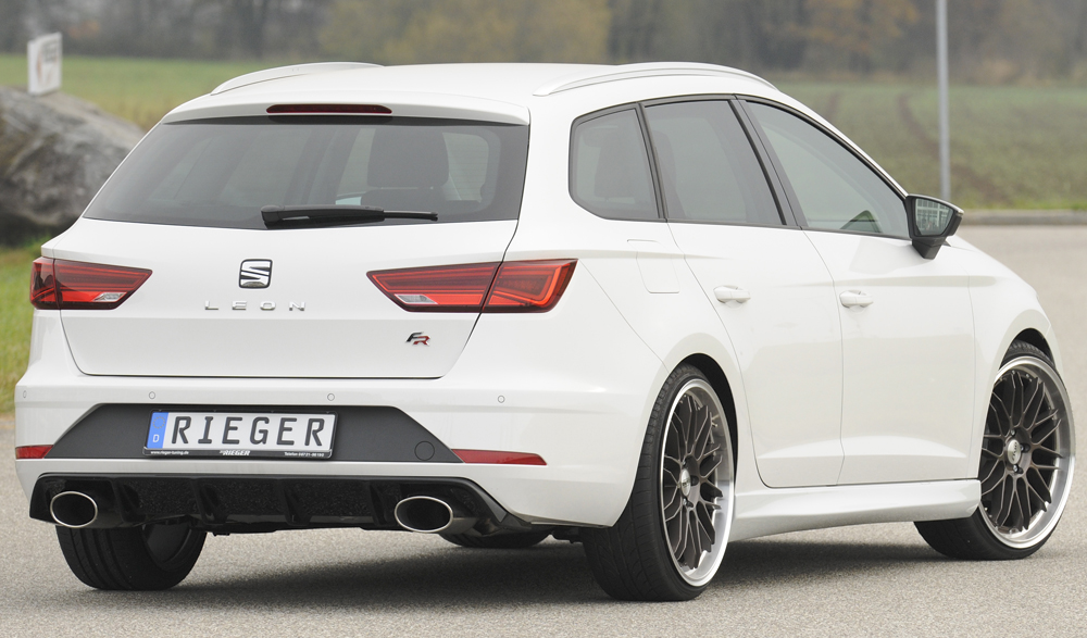 Diffuser passend voor Seat Leon FR ST (5F) Rieger Glans Zwart