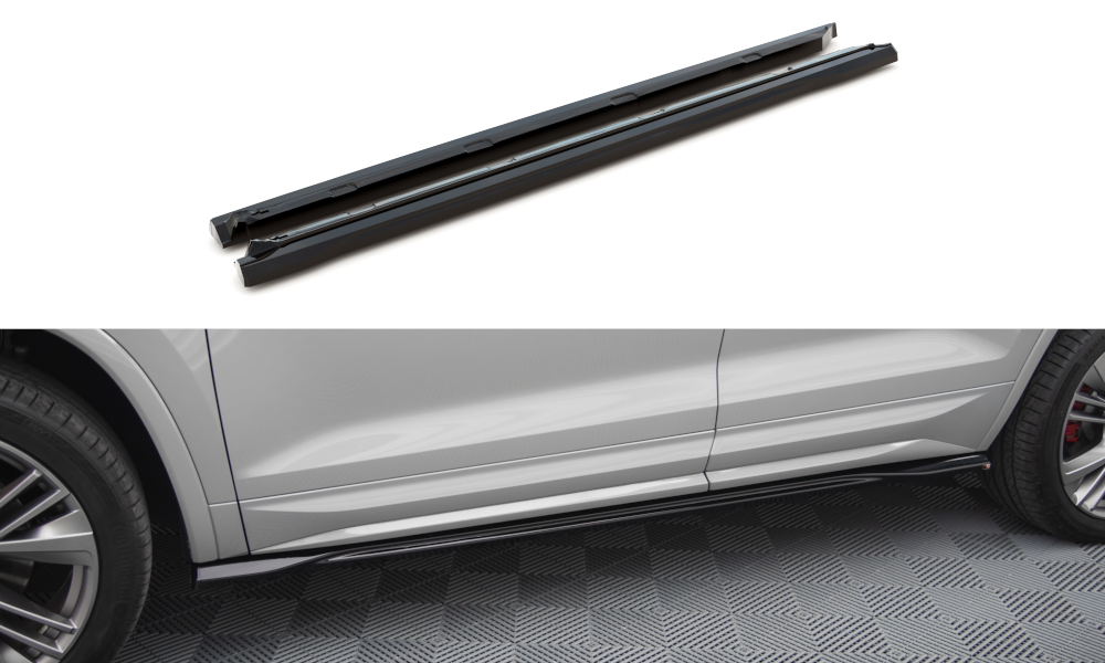 Zijskirts passend voor Skoda Kodiaq RS FL Maxton Glans Zwart