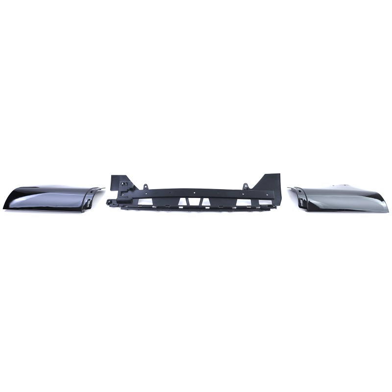 Diffuser passend voor Mercedes CLA C118 glans zwart met Sierstukken zwart