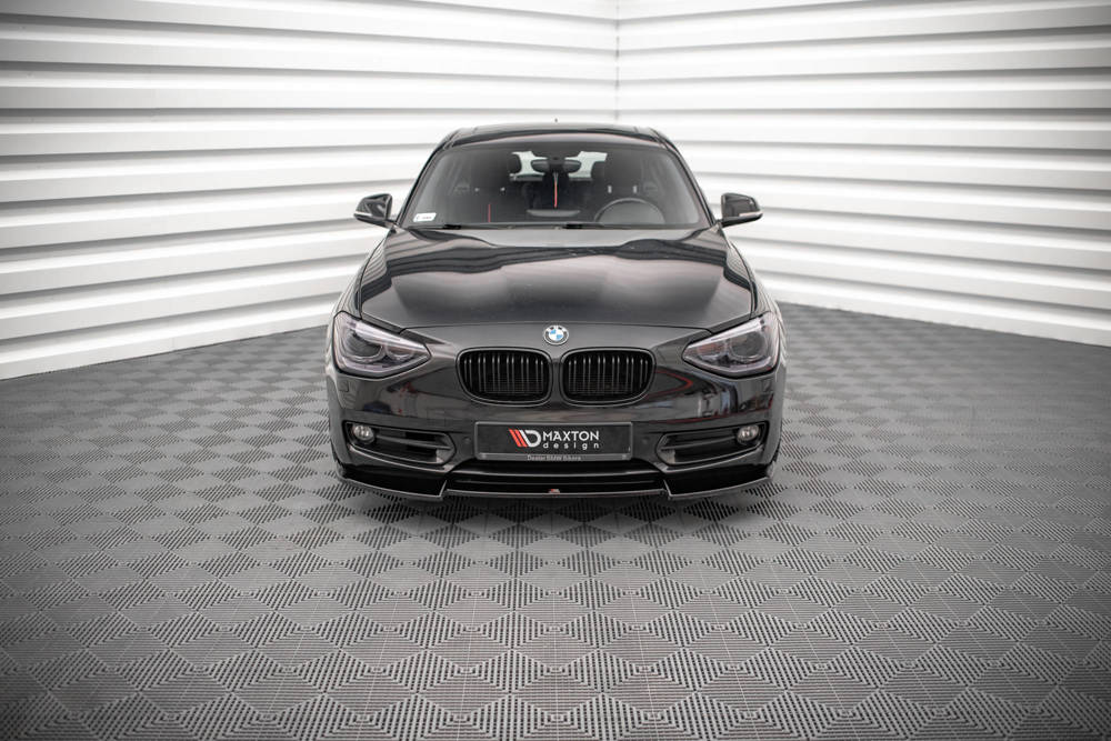 Voorspoiler passend voor BMW 1-Serie F20 Maxton Glans Zwart