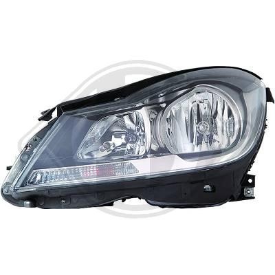 Koplamp rechts W204 11->> ANTRACIET;H7/H8