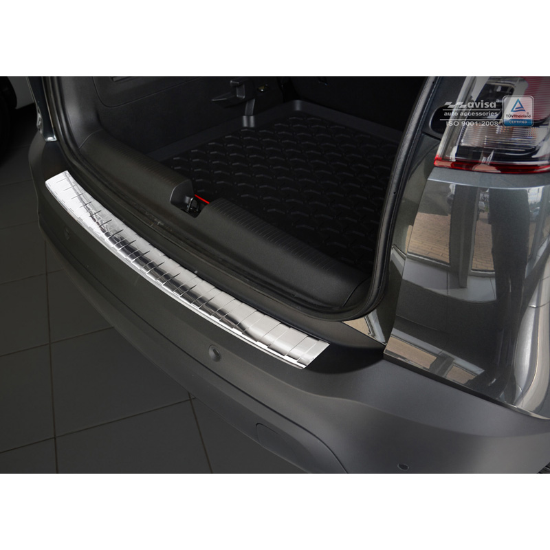 Stainless Steel Rear bumper protector  Opel Crossland 2017-2020 & FL 2020- 'Ribs'