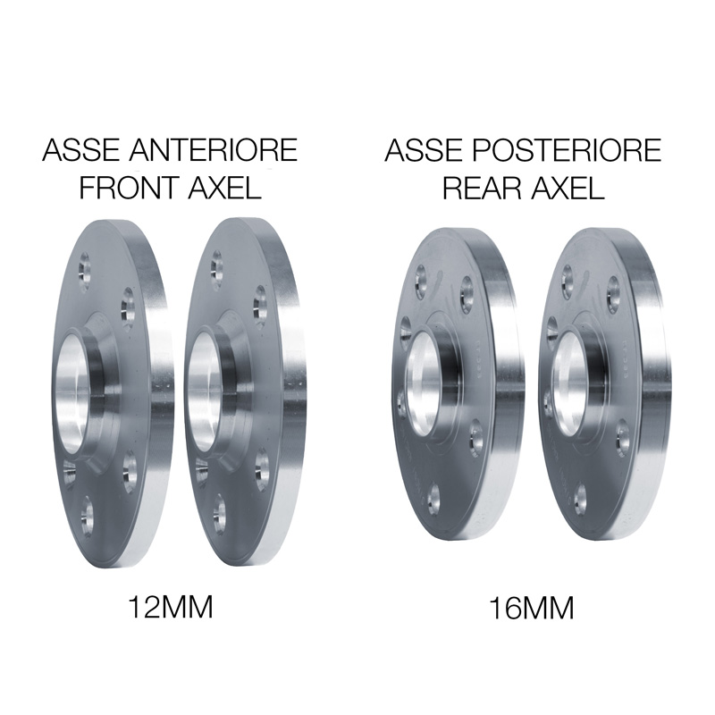 Simoni Racing Aluminium Wheel Spacer Kit - 2x12mm(FA) - 2x16mm(RA) (Hub 58,1mm) including wheel bolts -  Alfa Romeo various