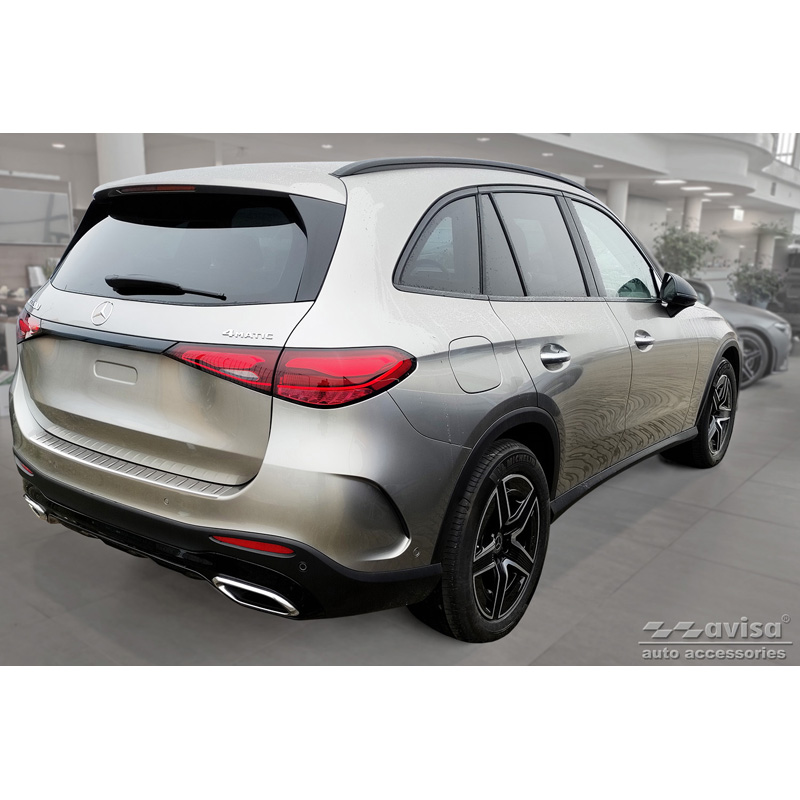 Stainless Steel Rear bumper protector  Mercedes GLC II (X254) 2022- 'Ribs'