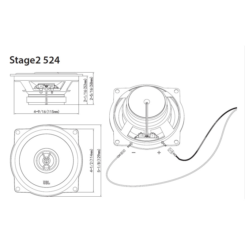 JBL Stage 2 524 5.25'' (13cm) Speaker Set