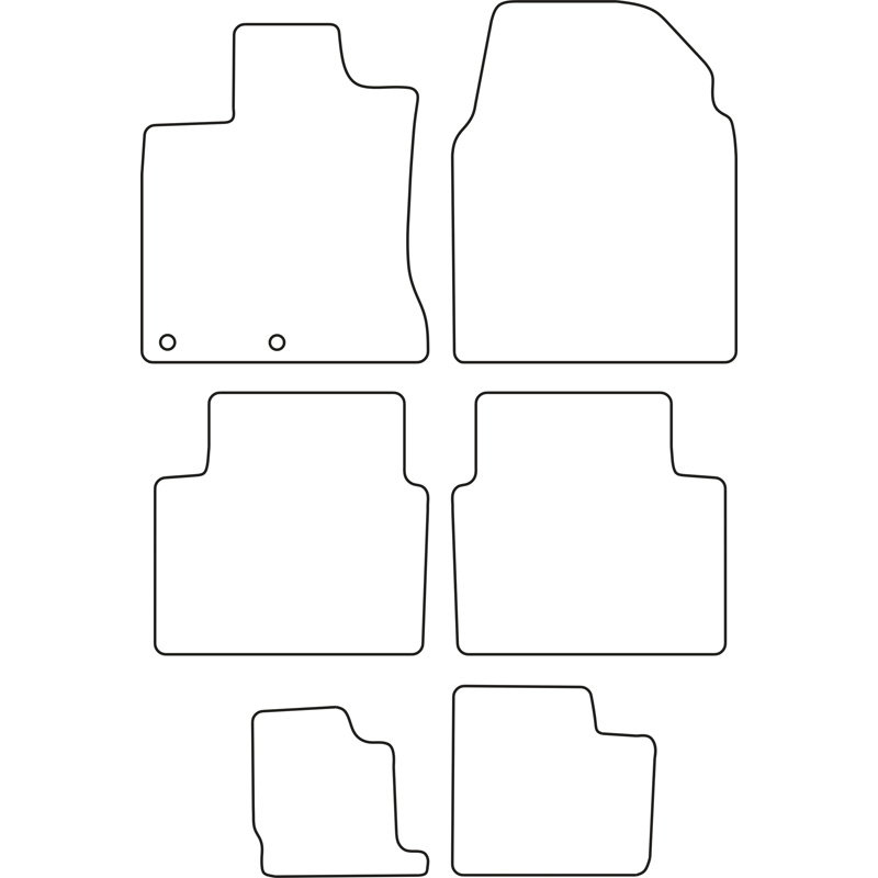 Set car mats  Nissan Qashqai+2 2008-