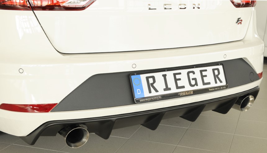 Diffuser passend voor Seat Leon FR (5F) Rieger sportuitlaat links + rechts
