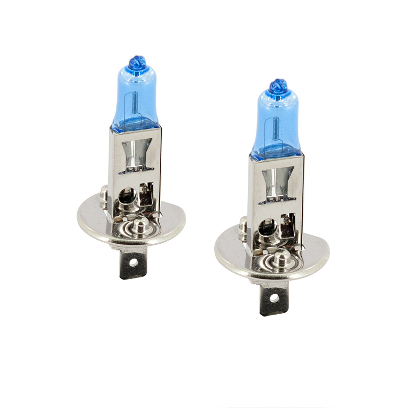 SuperWhite Blue H1 55W/12V/4200K Halogen Bulbs, set of 2 pieces (E13)