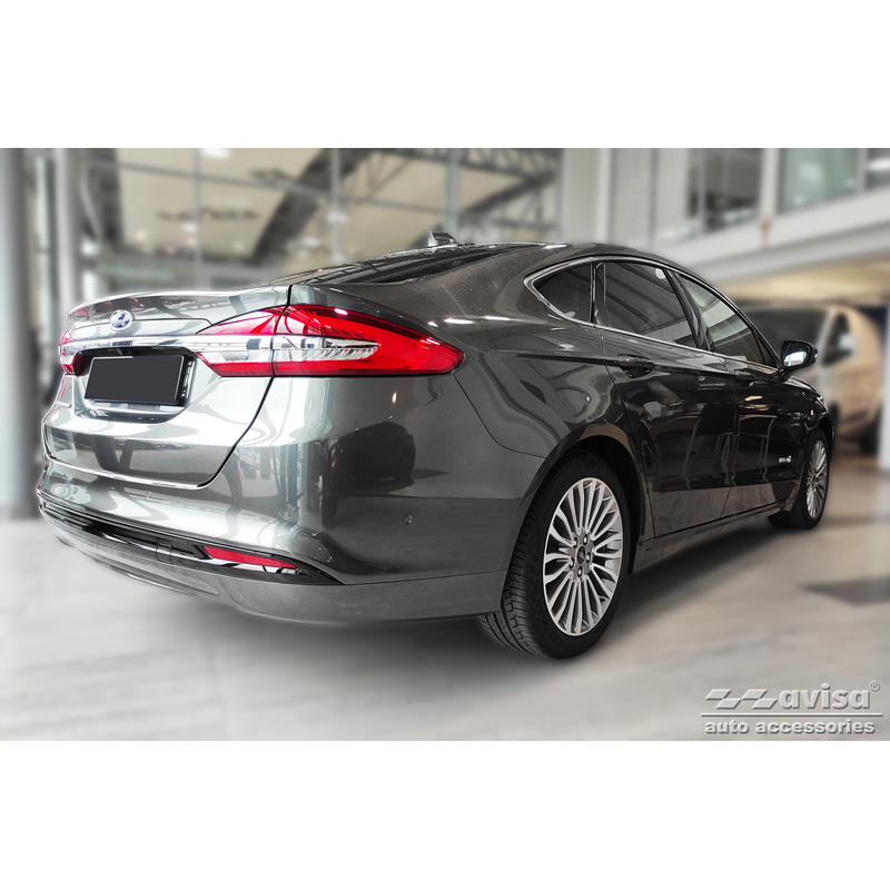 Stainless Steel Rear bumper protector  Ford Mondeo V Hatchback/Sedan 2014-2019 & Facelift 2019- 'Ribs'