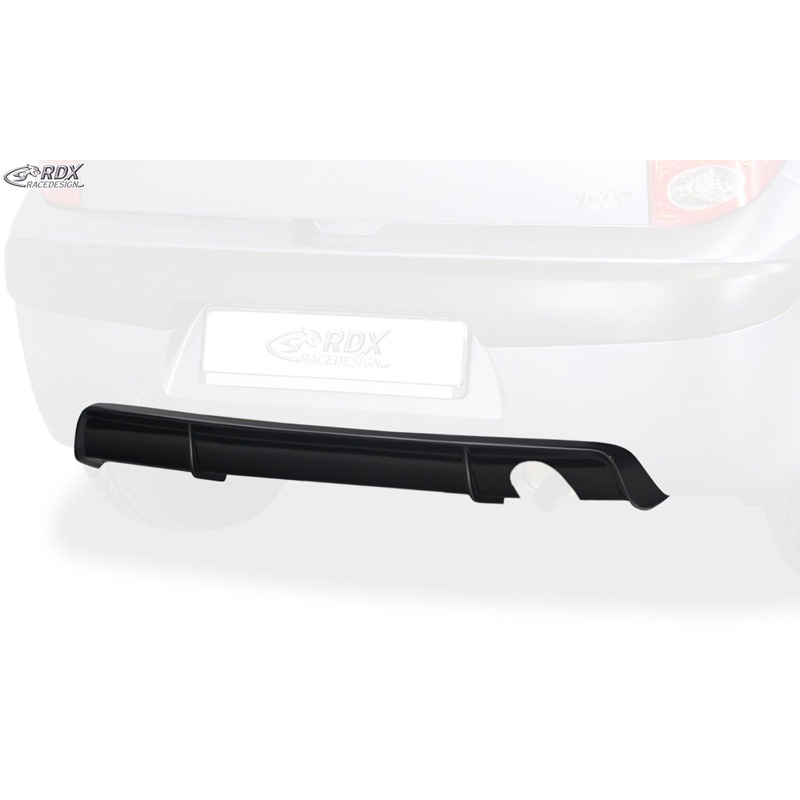 Rear bumper skirt 'Diffuser'  Peugeot 1007 2005- (ABS)