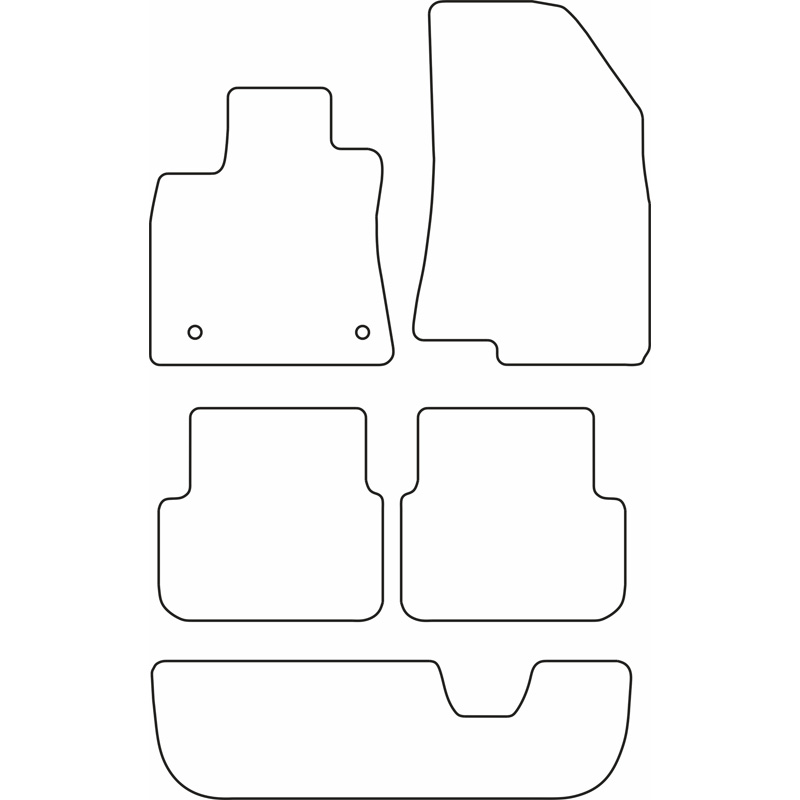 Set velour car mats  Dacia Jogger 2022- (7-Persons)
