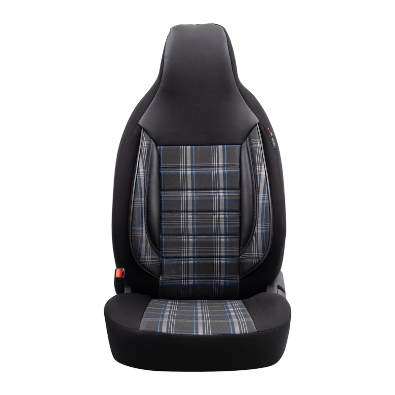 Universal Fabric 'CityBug' Seat cover set 'Sports' Black/Grey/Blue - 9-pieces -  Side-Airbags