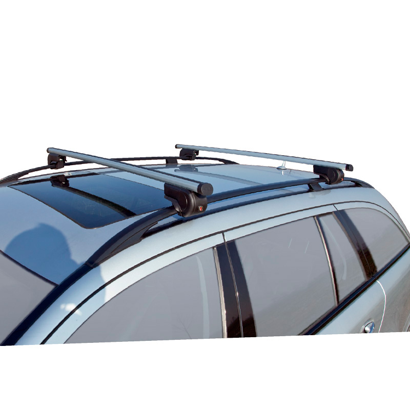 Universal Roof bar set Twinny Load Aluminum Driver 124cm for cars with open roof rails
