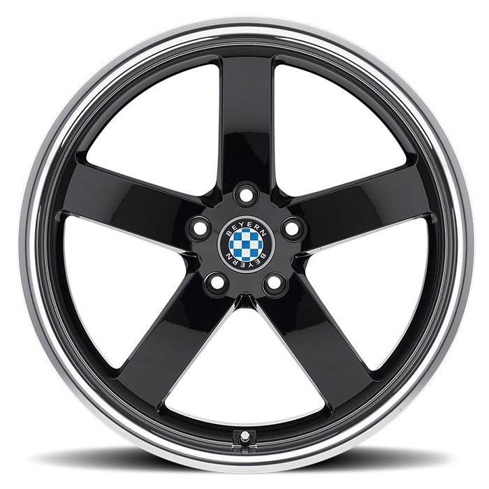 Velgen Beyern Rapp 19x9,5 5x120 ET25 Glanzend Zwart + Machined R