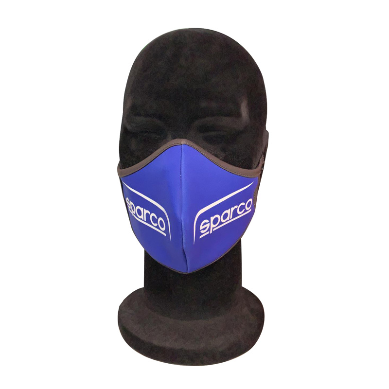 Sparco Protective Washable Face Mask - Blue - single piece