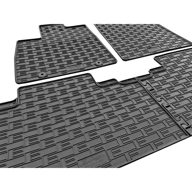 CIKCAR Rubber car mats set  BYD Atto 2 EV 2024- & DM-i Hybrid 2026- (4-pieces + fixing system)
