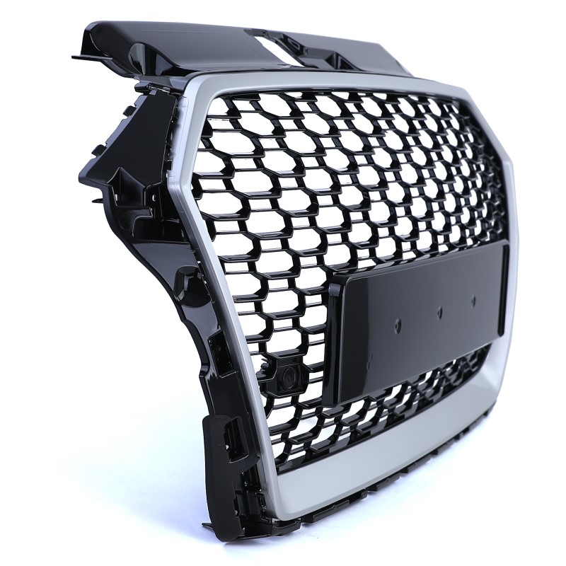 Grill passend voor Audi A3 8V RS3 look 17-20 Zwart/Zilver