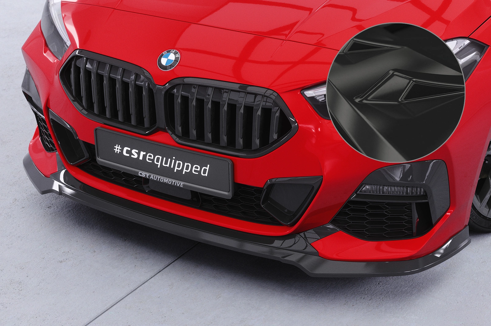 Voorspoiler passend voor BMW 2er (F44) M-Sport / M235 Glans Zwart van CSR Automotive (2020-)