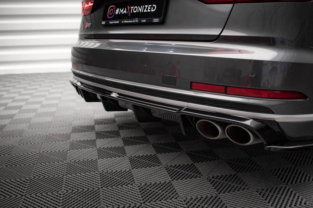 Diffuser passend voor Audi S8 D5 Maxton Glans Zwart