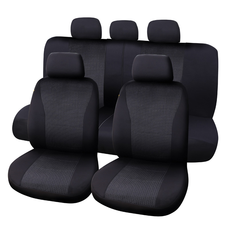 Carpoint Seat Cover Set Universal Vienna 9-parts - Black/Grey