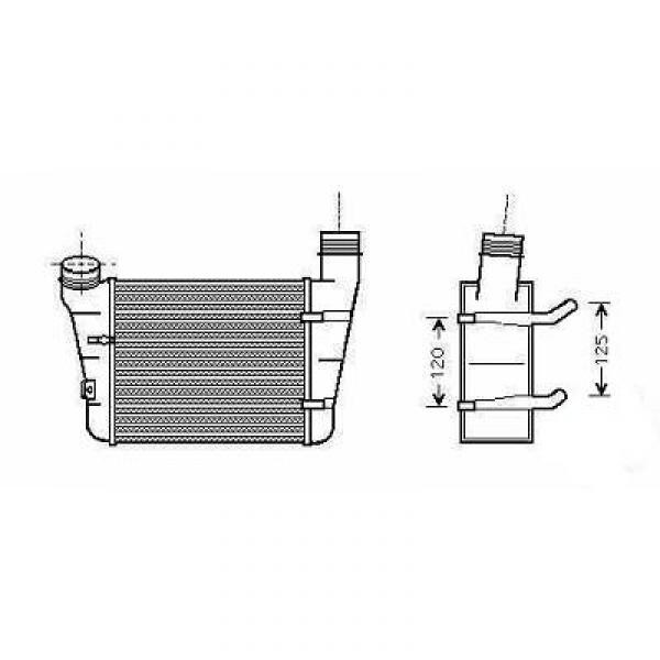 Intercooler AUDI A4 00-07 220x215x62 1.9 TDI/1.8T 140 KW
