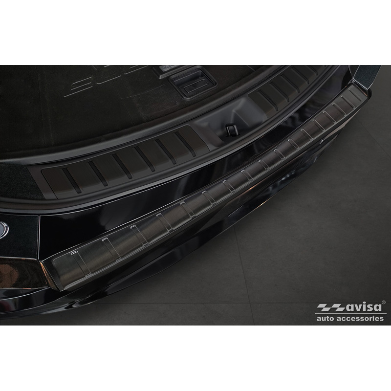 Black Stainless Steel Rear bumper protector  Lexus RZ 2023- 'Ribs'