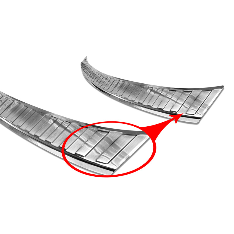 Stainless Steel Rear bumper protector  Renault Clio E HB 5-doors 2019- Incl. Facelift 'Ribs'