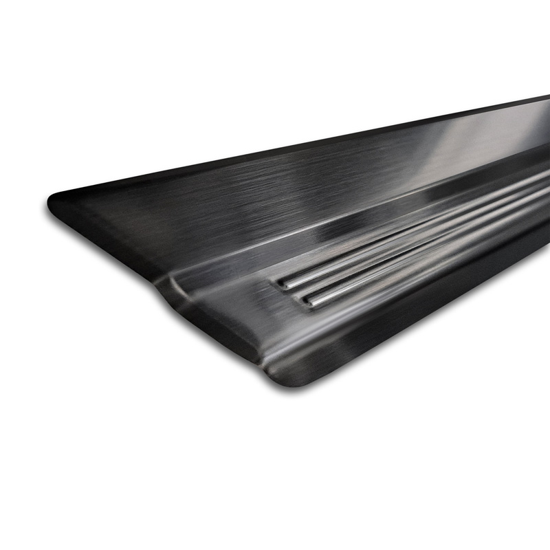 Avisa Black Inox door sill protectors  Suzuki Swift VI 2024- - 'Lines' - 4-pieces