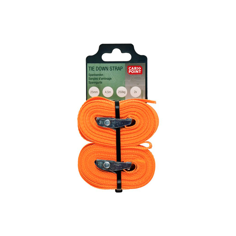 Carpoint Tie Down Straps 2 x 4,5m