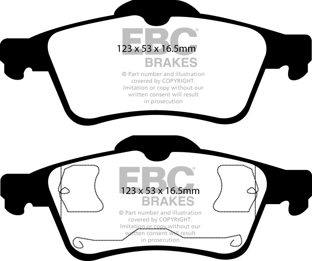 EBC Brakes MAZDA 3 1.6 2004-2005 Remblokken achterzijde greenstu