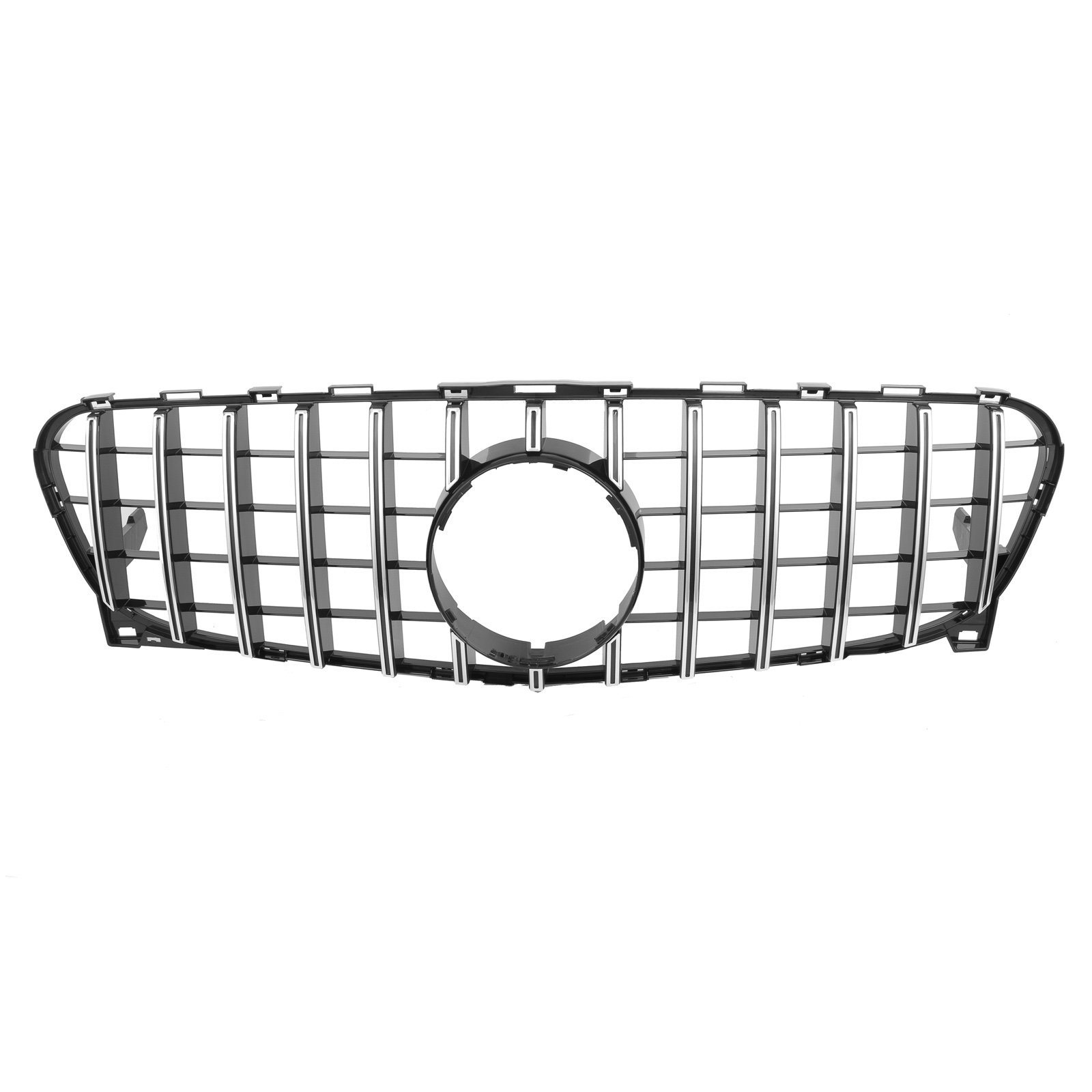 Grill passend voor Mercedes GLA X156 13-16 Glans Zwart/Chroom