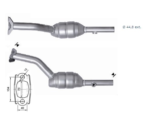 Renault CLIO 1.2i 16V 1149 cc 58 Kw / 79 cv D4F Magnaflow CAT Bo