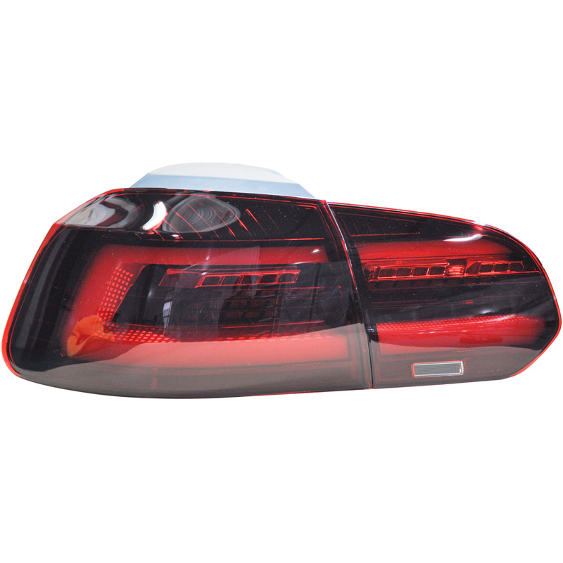 Set LED Tail Lights in Golf 8-Look  Volkswagen Golf VI 2008-2012 excl. Variant - Red/Clear/Smoke - incl. Dynamic Running Light