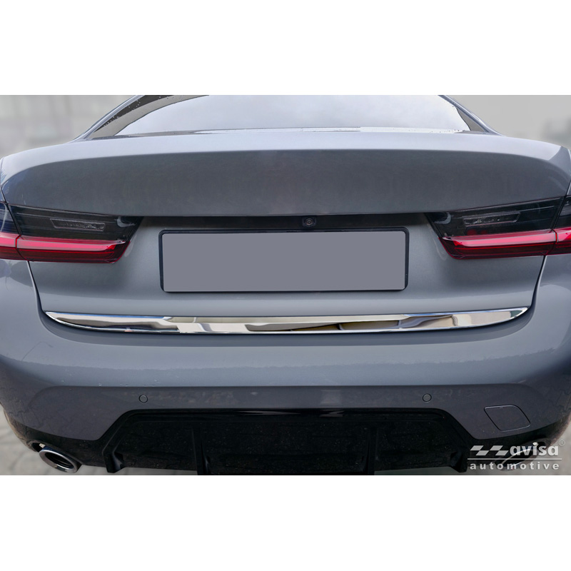 Avisa Chrome Stainless Steel Trunk Tailgate Trim Cover  BMW 3-Series (G20) M-Sport Facelift 2018-2022, Facelift 2022-2024 & Facelift 2024-