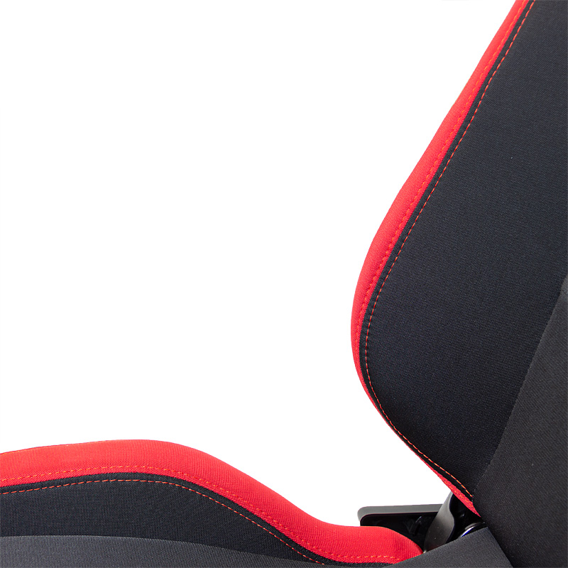 Sport seat 'RS6-II' - Black/Red Fabrics - Dual-side reclinable back-rest - incl. slides